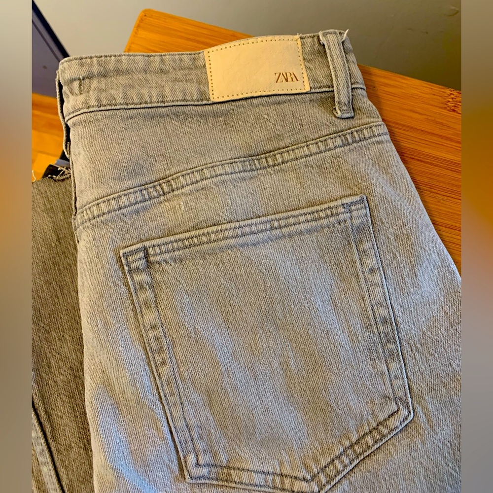 Zara Light Gray Jeans - straight leg